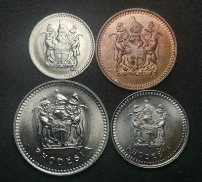 世界各国普、纪币捡漏专场(第十八场) -  罗德西亚～1970.75.76年半分，2.5分，5分，10分UNC（四枚）