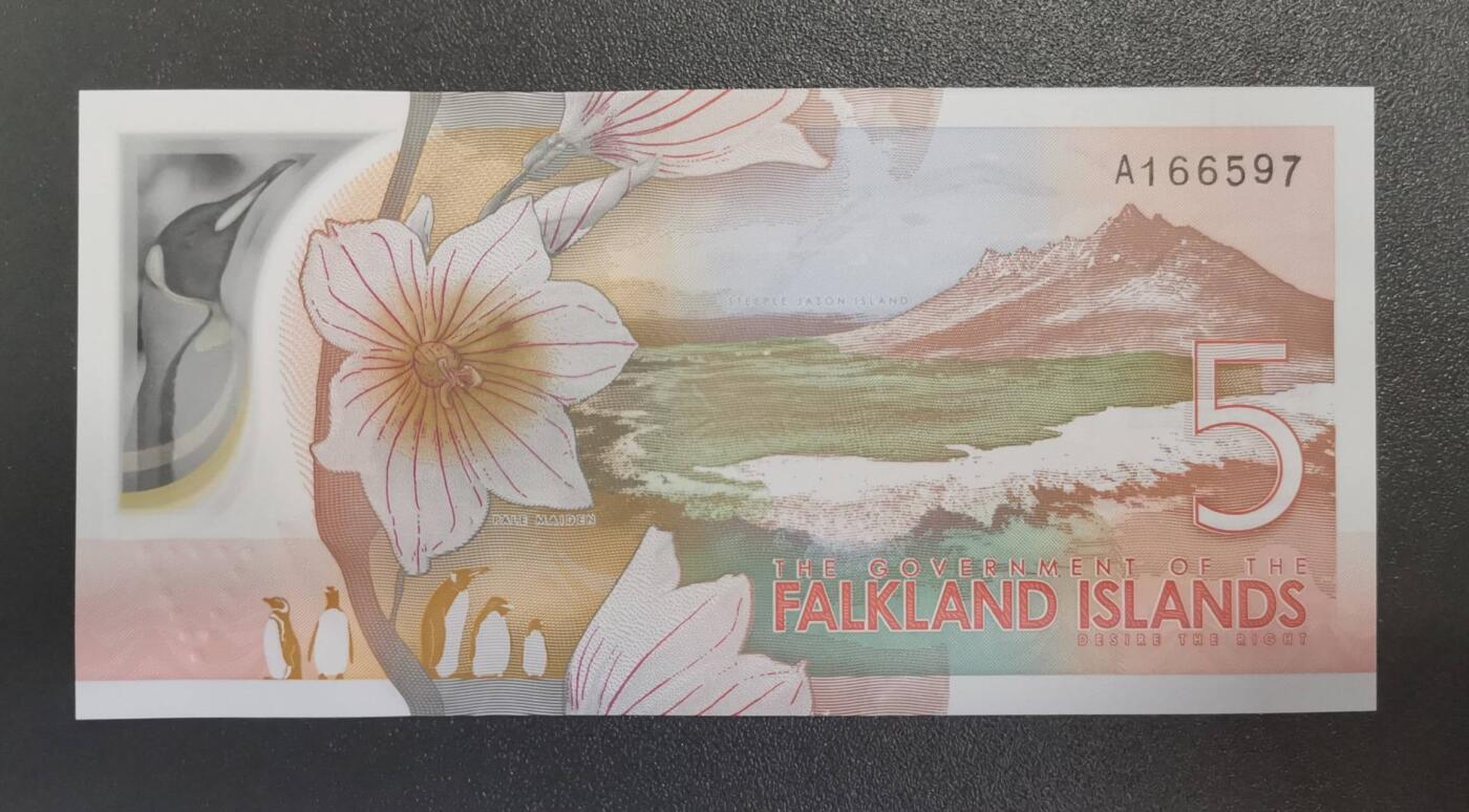 《艾美收藏》第219期-11.9周日外币畅拍场 福克兰岛2025年AA冠5镑UNC无4 颜值很高 IBNS本年度世界最佳纸币提名