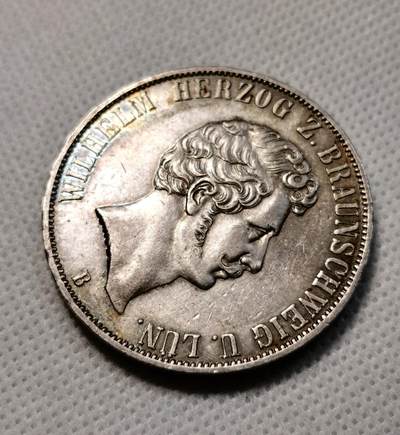 甄臻铺-世界币章拍卖（第38期）立冬小精品场，送拍享返佣金等优惠多多 德国布伦瑞克-狼堡加冕执政25周年纪念2泰勒  带有银霜感 背面状态非常好，赌徒品质