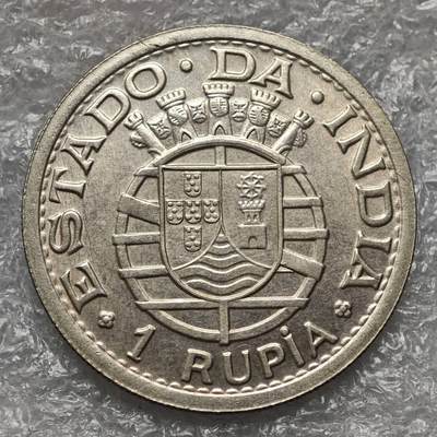 【淘币小摊】限时拍第七百九十五拍  葡属印度爪哇波兰阿根廷专场  满百包邮可预留两周  周一统一发货  - 葡属印度1947年1卢比银币发行量90万枚好品相 km27