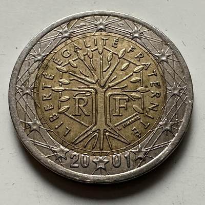 🌹外币初藏🌹🐯2025年第125场  每周二四六晚8️⃣点 接代拍 - 法国2001年2欧元