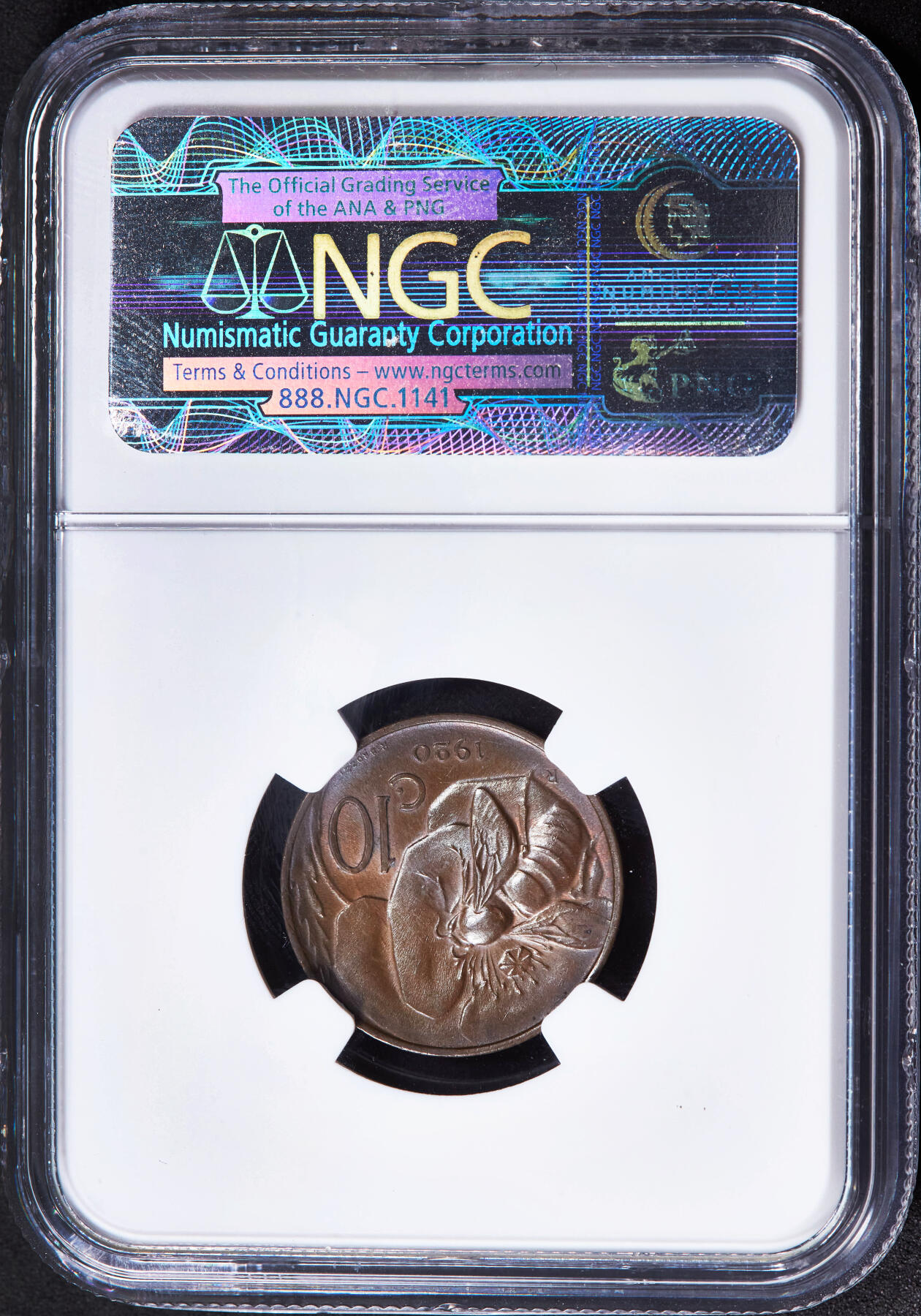 【俄甄集藏】2025年(044)11-12星期三晚 19:30 全场包邮 意大利1920年R版伊曼纽尔三世蜜蜂10分铜币，NGC MS64，巧克力包浆，转光品相，钱币史上十分经典的设计，热门品种