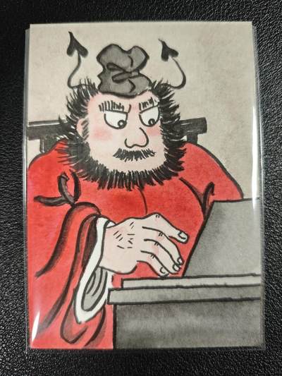 天玑星卡拍第137期《11.13周四截拍》持续收拍收评中 满赠卡需备注 - 【手绘卡】小火柴 钟馗 手绘卡