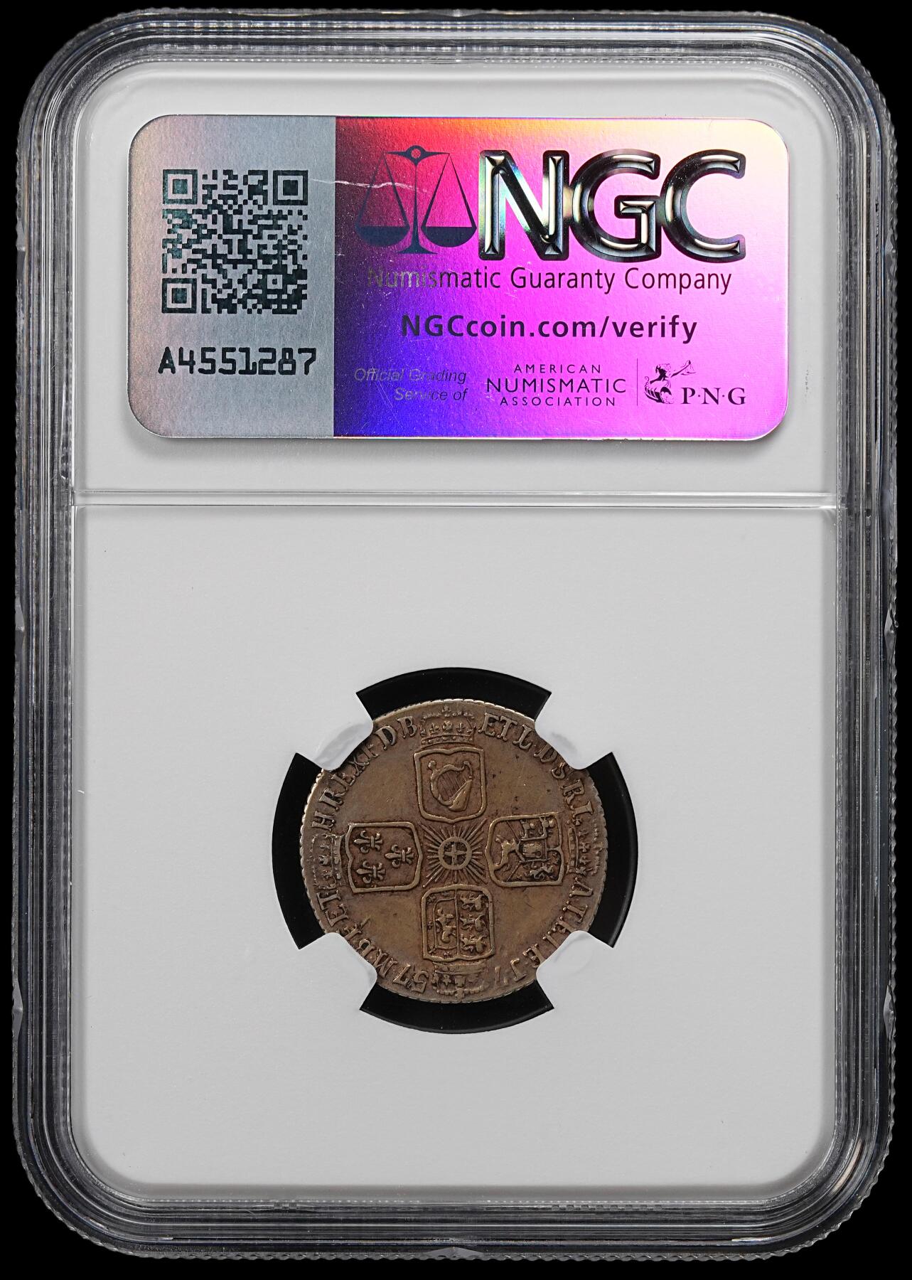 修遠堂世界钱币第九十二期 NGC XF40 1757年英国6便士银币