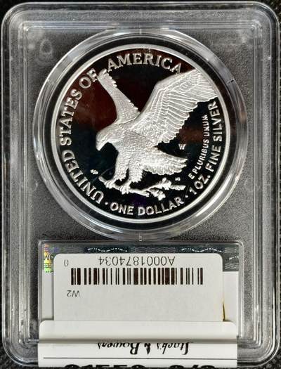 甄臻铺-世界币章拍卖（第38期）立冬小精品场，送拍享返佣金等优惠多多 PCGS-PR70DCAM 美国2024年W厂行走女神一元，满分无瑕