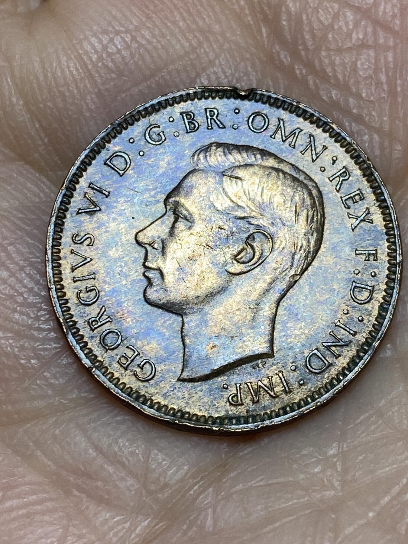 2025年第一百二十五场(总第一百五十一场）外国好品散币(免佣金) 英国🇬🇧1940年1法新(乔治六世第一版)