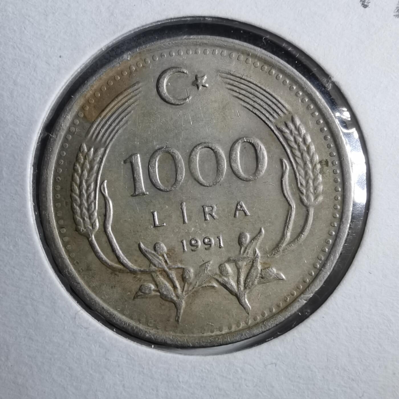 沼泽如烟--第894场 土耳其1991年1000里拉