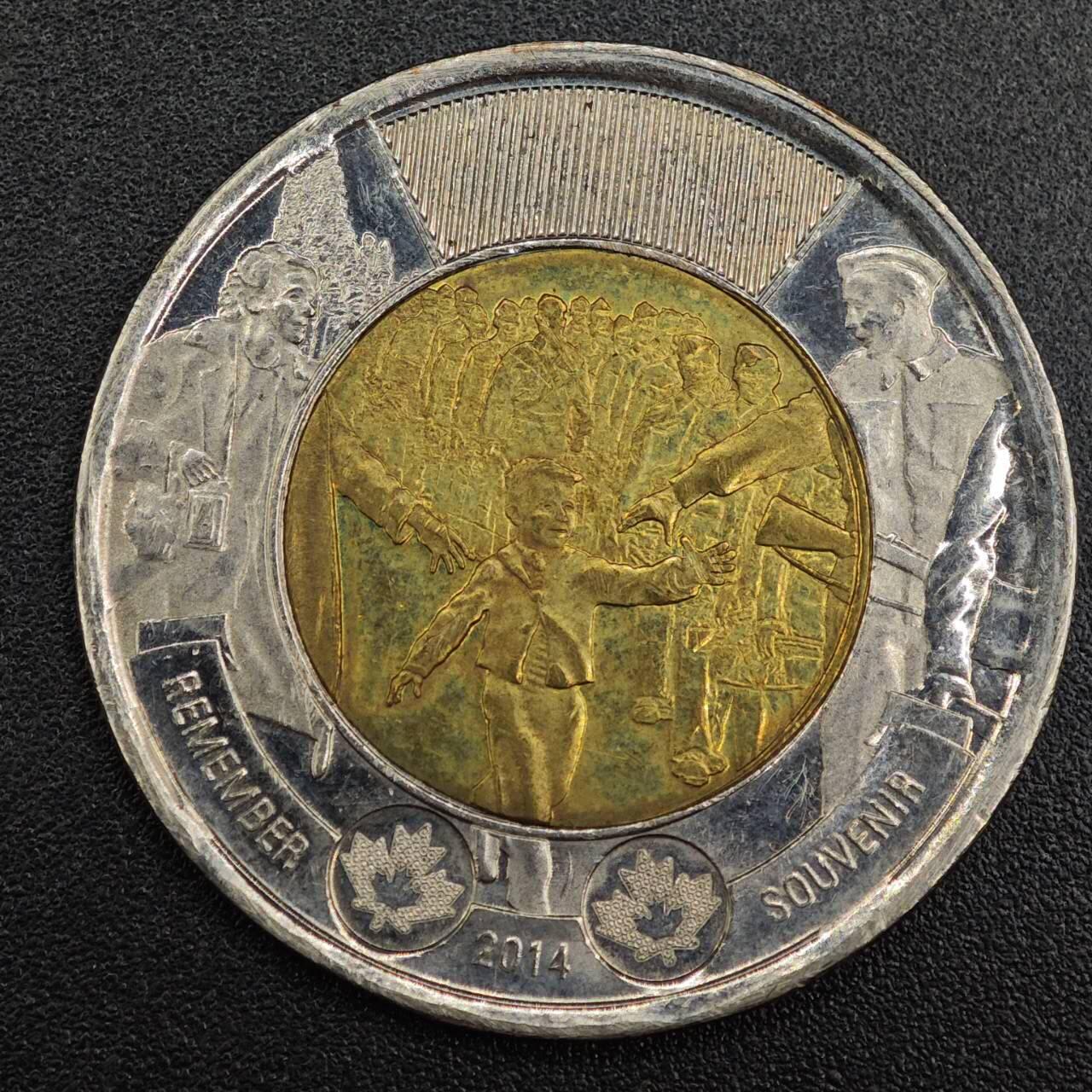 【淘币小摊】实时拍第七百九十一拍   散币纸币套币场   满百包邮可预留二周 每周一统一发货   加拿大2014年2元纪念币