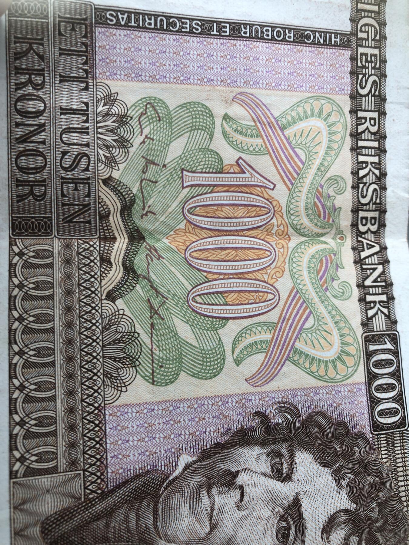 67 EPQ 1979年 新加坡鸟版20元，各版本稀有瑞典1000克朗，持续更新ing 瑞典 1986年 1000瑞典克朗 XF流通品