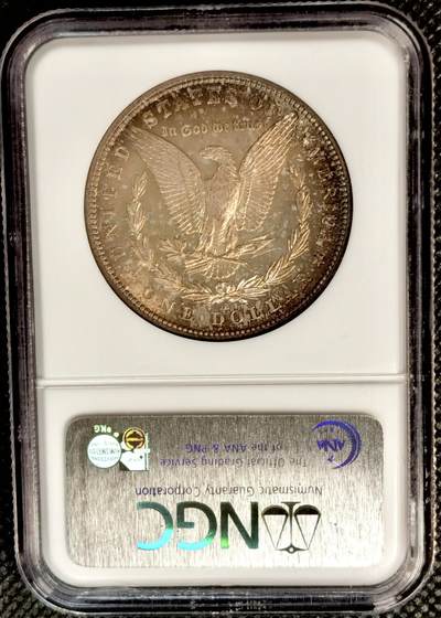 甄臻铺-世界币章拍卖（第38期）立冬小精品场，送拍享返佣金等优惠多多 NGC-MS66 1882年S版摩根，金炫彩包浆，顶级高分，少见年份。参考麦稀奇25年9月底白币成交价2708元