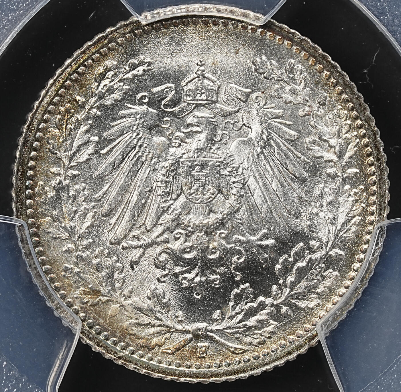 修遠堂世界钱币第九十二期 PCGS MS67 1915年德国1/2马克银币 F厂铭