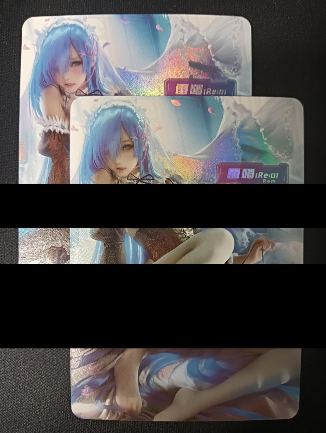 花开卡拍第46期（11月9号周日截拍，品控勿拍!!!拍品不寄存，运费5元，自制卡难免瑕疵，可能存在轻微撞角爆边等出厂瑕疵，品控介意勿拍！） 艺术对卡 雷姆 彩闪2张