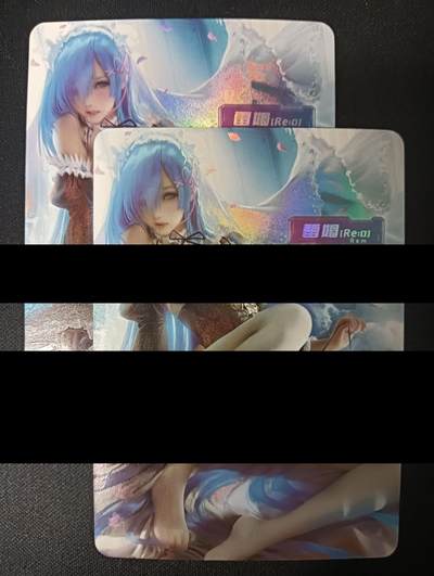 花开卡拍第46期（11月9号周日截拍，品控勿拍!!!拍品不寄存，运费5元，自制卡难免瑕疵，可能存在轻微撞角爆边等出厂瑕疵，品控介意勿拍！） - 艺术对卡 雷姆 彩闪2张