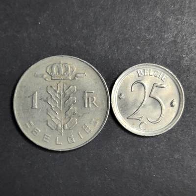 各国硬币第6期 无佣金 - 比利时1  25法郎2个