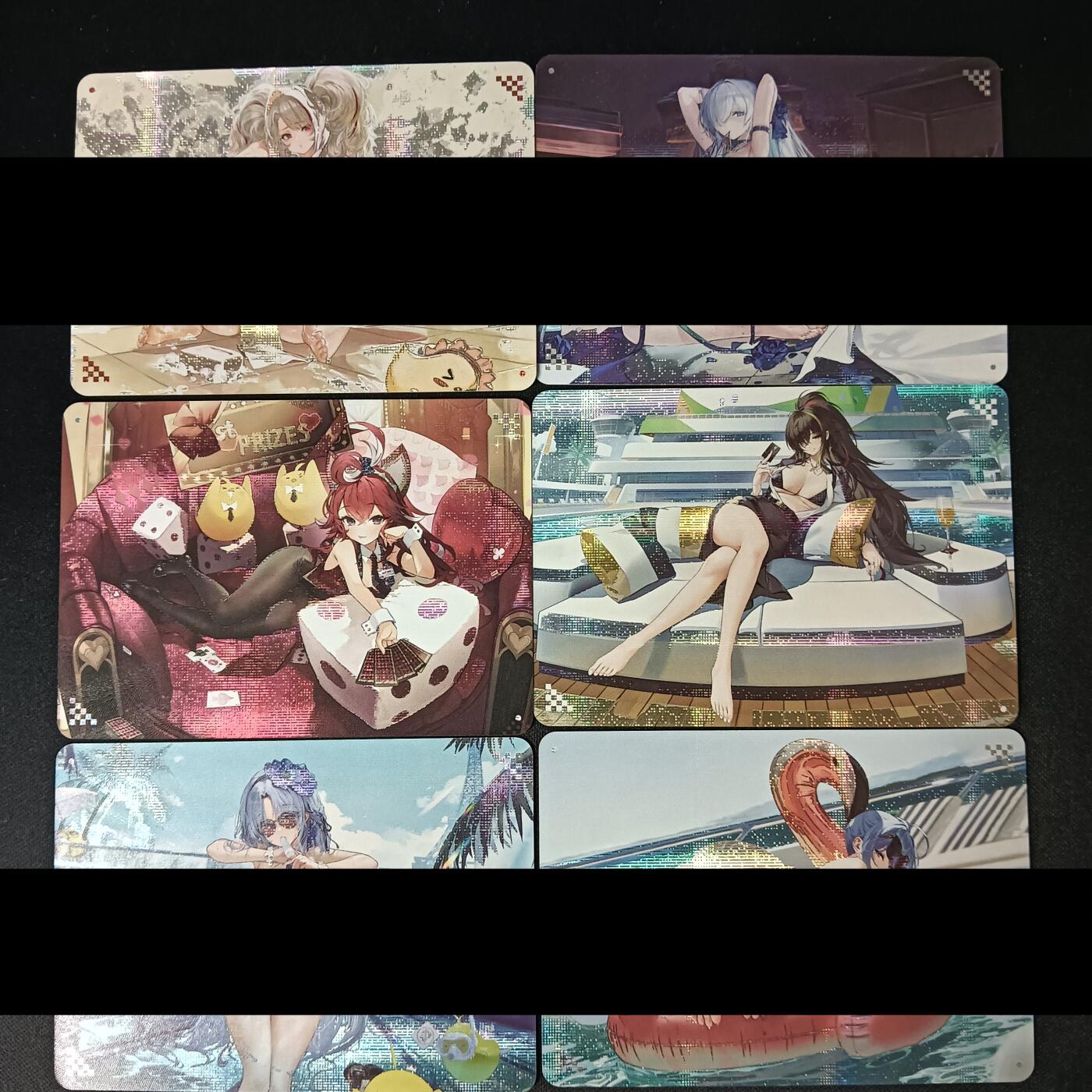 花开卡拍第46期（11月9号周日截拍，品控勿拍!!!拍品不寄存，运费5元，自制卡难免瑕疵，可能存在轻微撞角爆边等出厂瑕疵，品控介意勿拍！） 墨卡牌 碧蓝航线夏日套