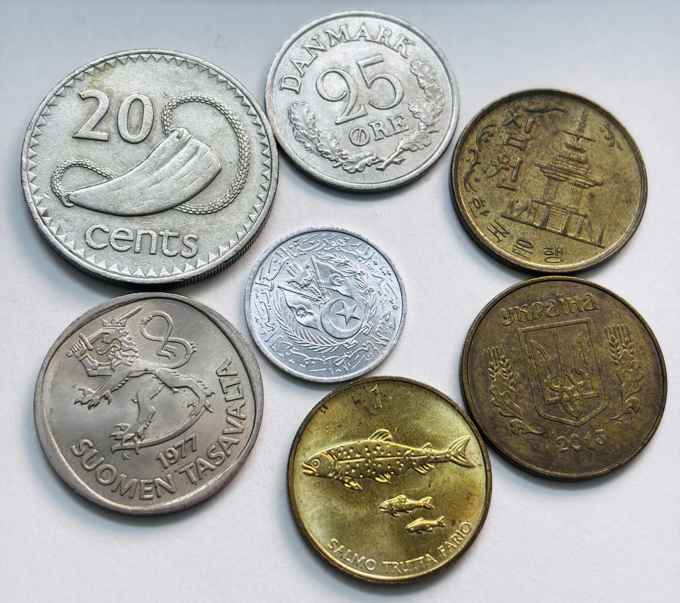 文馨钱币收藏第 279 场，银币，纪念铜章场 长期接收代拍品 极美品新西兰，丹麦，芬兰，乌克兰，韩国，斯洛文尼亚，阿尔及利亚一组，几乎都早期原光品