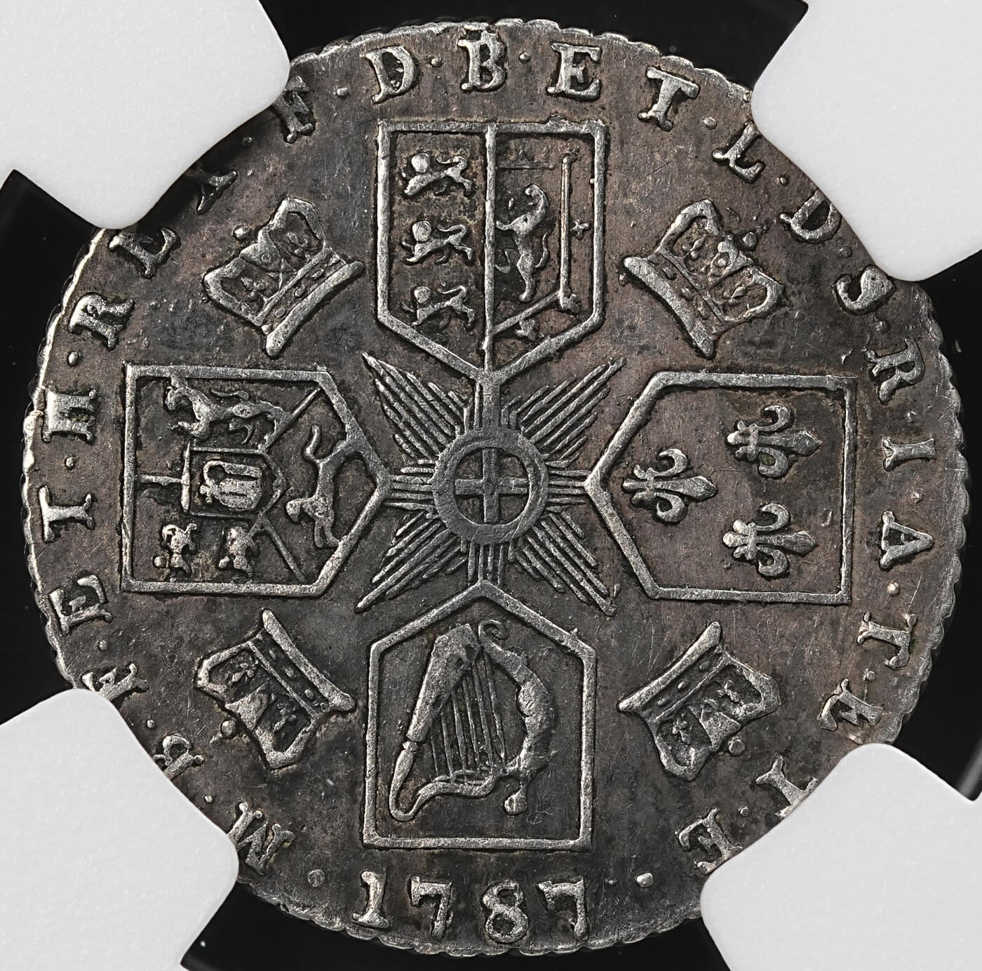 修遠堂世界钱币第九十二期 NGC XF45 1787年英国6便士银币