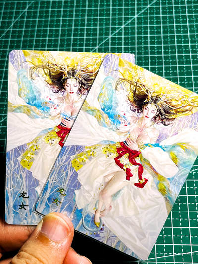 显眼宝36期 11月12日晚21:50截拍 佣金1起 可寄存～ - 燎原卡牌 焱卡文化 妖姬传第九弹 龙女 普卡一对2张 六界体系核心角色   63*88