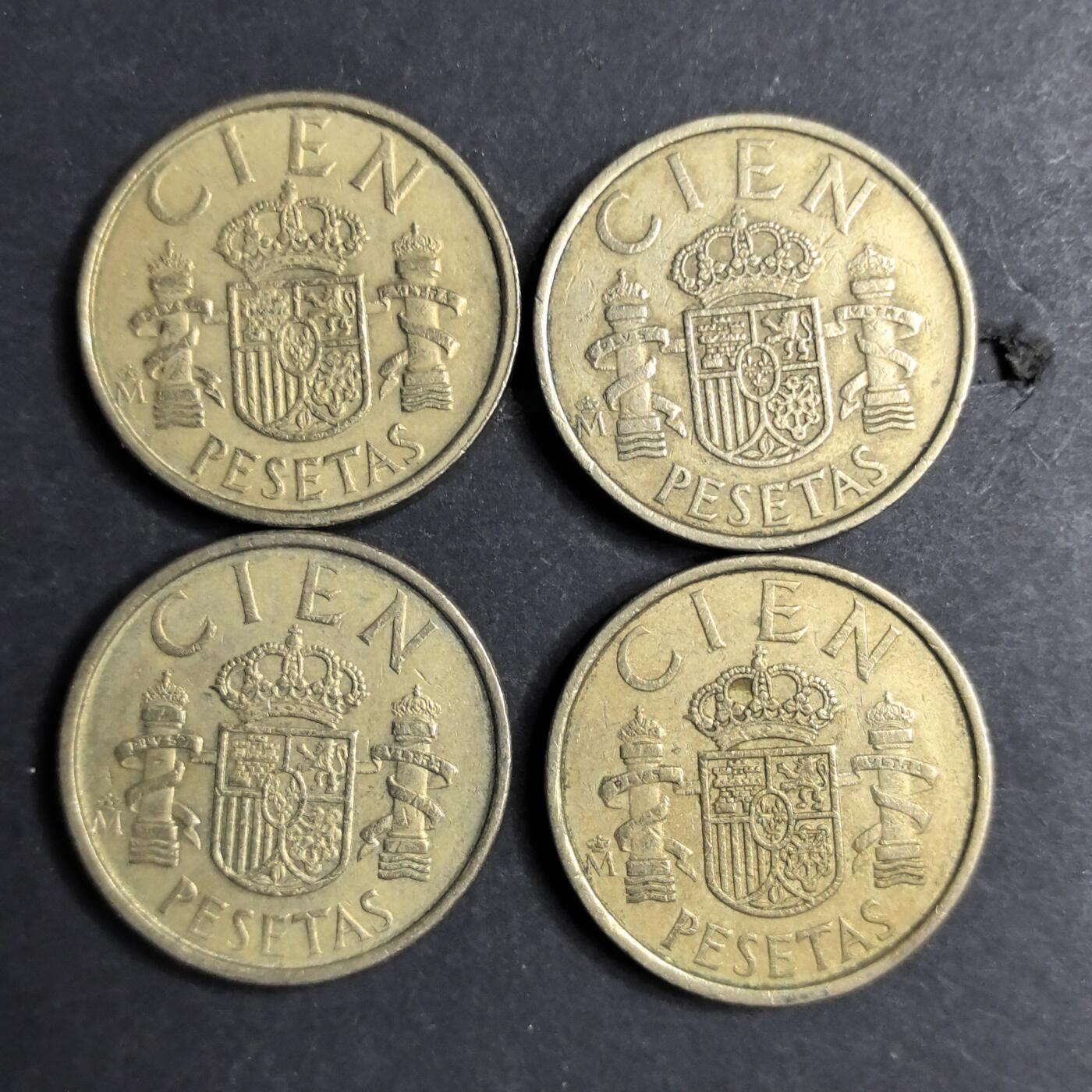 各国硬币第6期 无佣金 西班牙100比赛塔4个