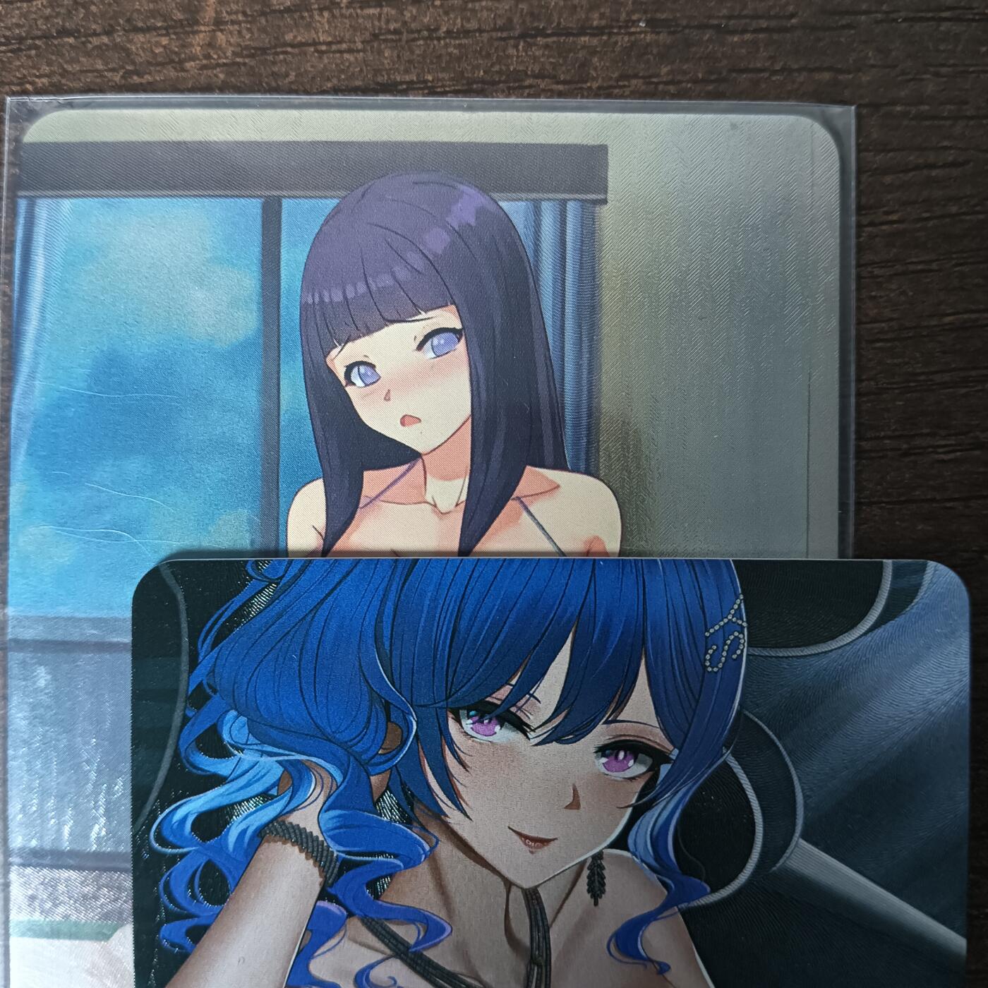 花开卡拍第46期（11月9号周日截拍，品控勿拍!!!拍品不寄存，运费5元，自制卡难免瑕疵，可能存在轻微撞角爆边等出厂瑕疵，品控介意勿拍！） 艺术卡 动漫美女02 粗闪 2张 粗闪