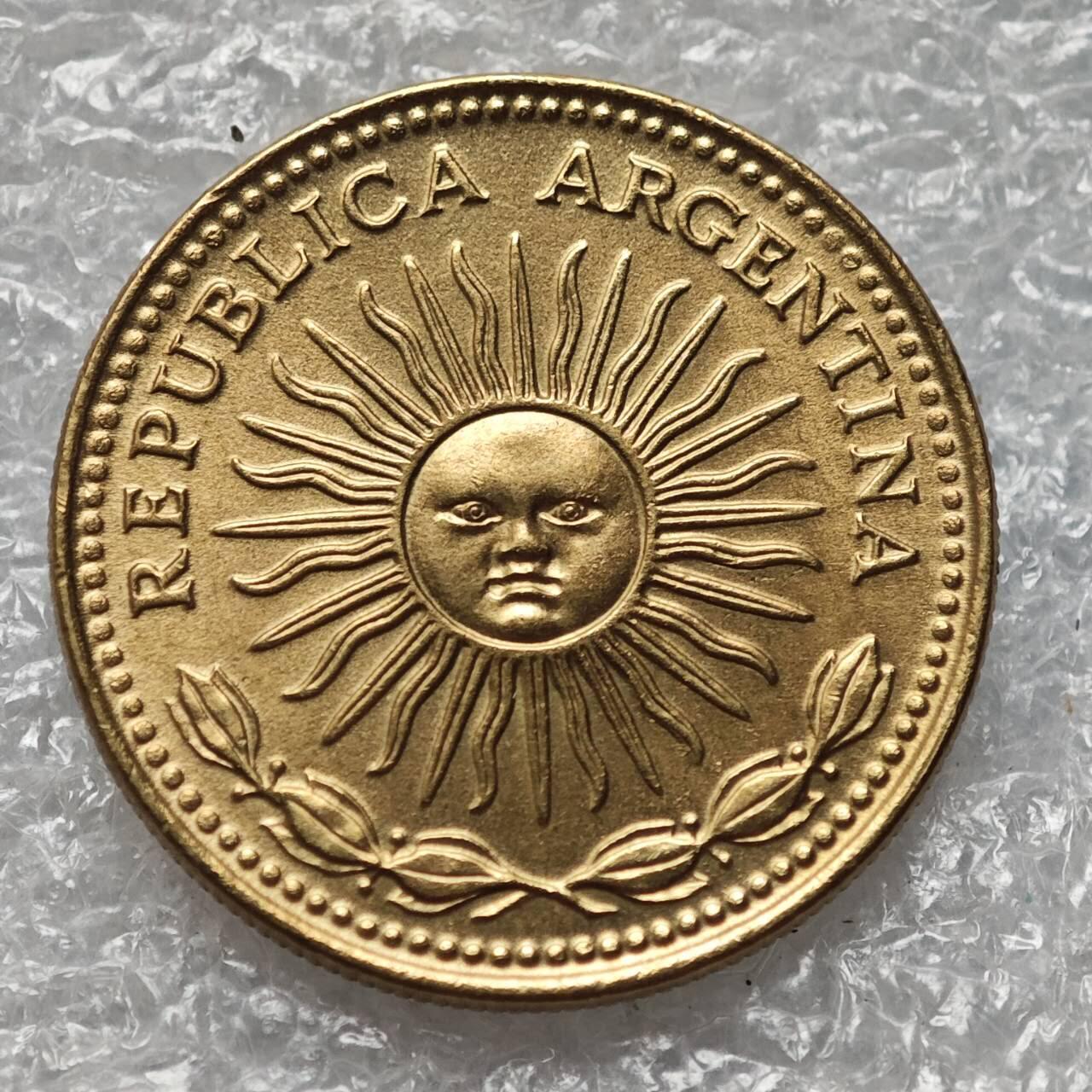 【淘币小摊】限时拍第七百九十五拍  葡属印度爪哇波兰阿根廷专场  满百包邮可预留两周  周一统一发货  阿根廷1976年1比索铜币货币贬值百倍 km69