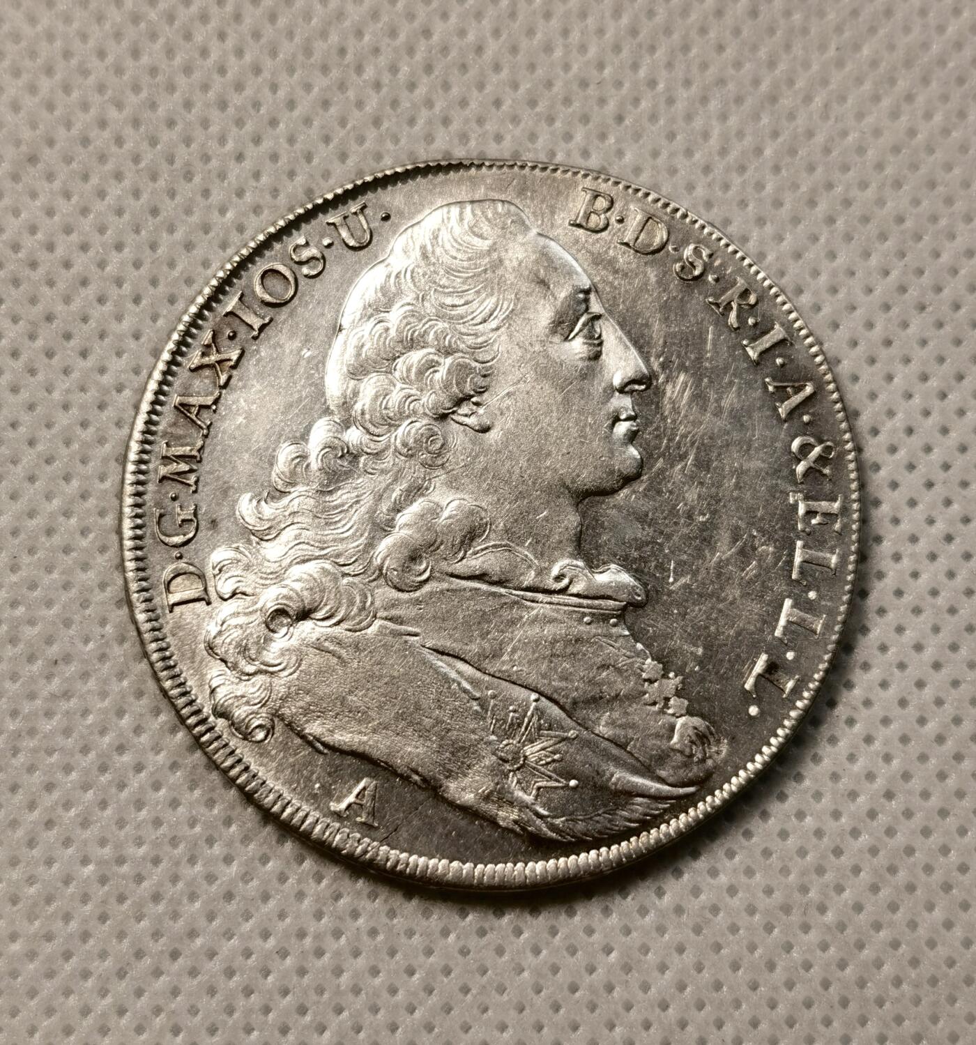 甄臻铺-世界币章拍卖（第38期）立冬小精品场，送拍享返佣金等优惠多多 巴伐利亚 1774A圣母抱婴泰勒银币，PL质感，高分品相