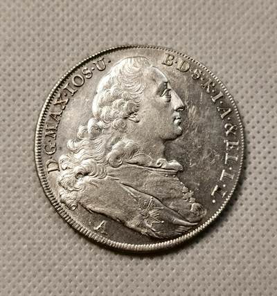 甄臻铺-世界币章拍卖（第38期）立冬小精品场，送拍享返佣金等优惠多多 - 巴伐利亚 1774A圣母抱婴泰勒银币，PL质感，高分品相