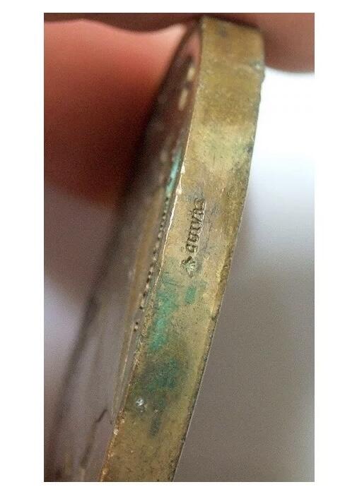 法国1867年 拿破仑三世+天使地球高浮雕精制大铜章 50MM