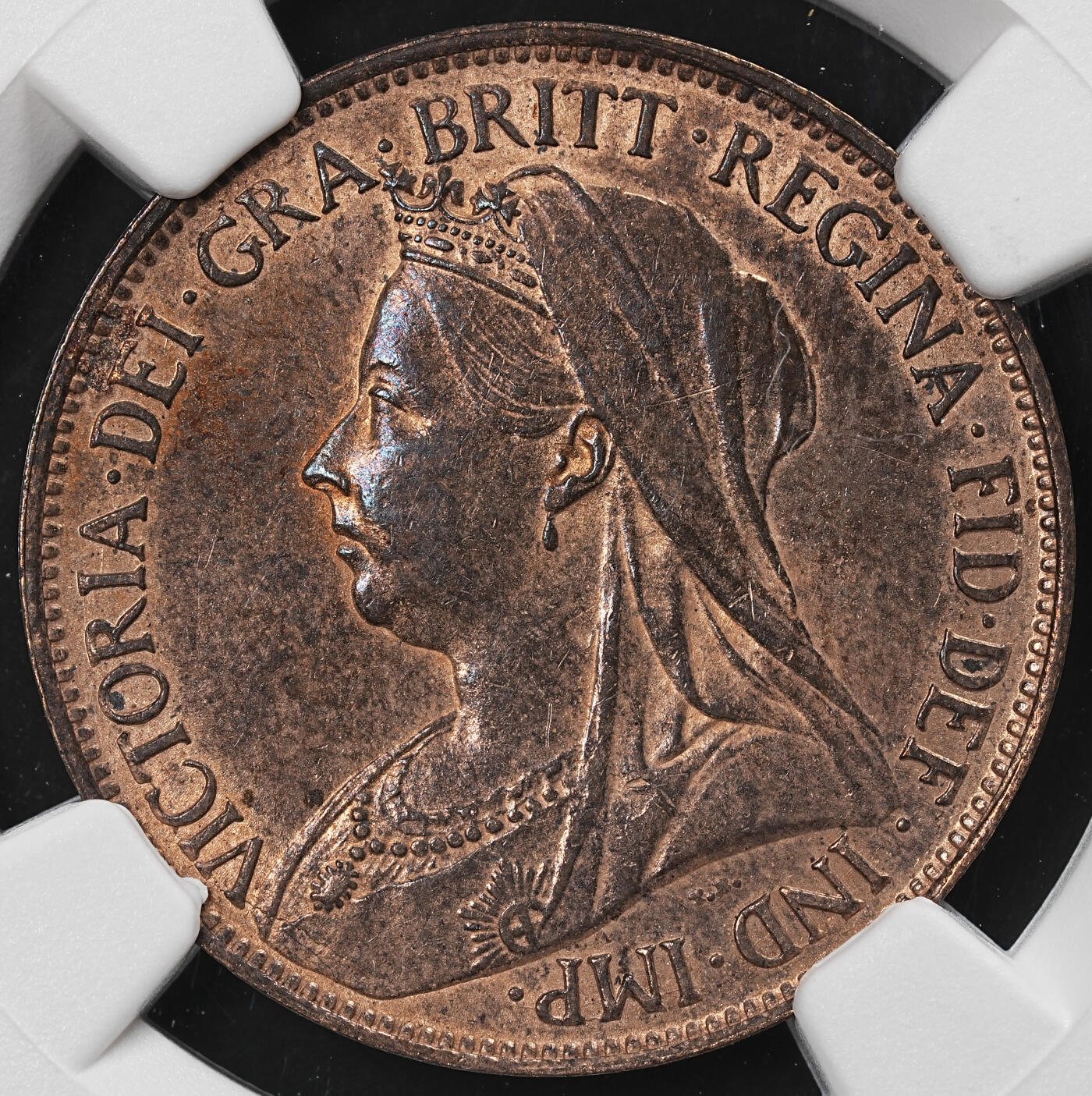 修遠堂世界钱币第九十二期 NGC AU58BN 1896年英国1/2便士