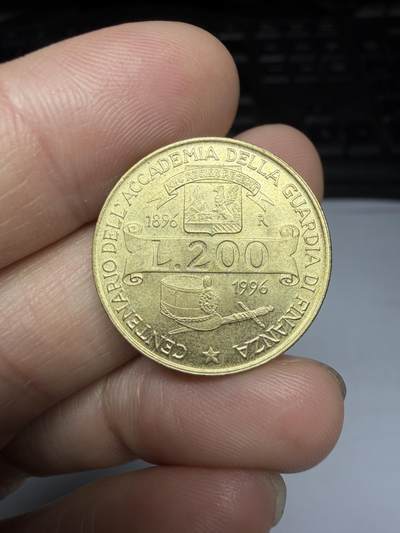 2025年集古藏今外币拍卖第十期-第3场—（总第283拍），可以寄存60天，满160元包邮。 - 1996年意大利200里拉纪念币