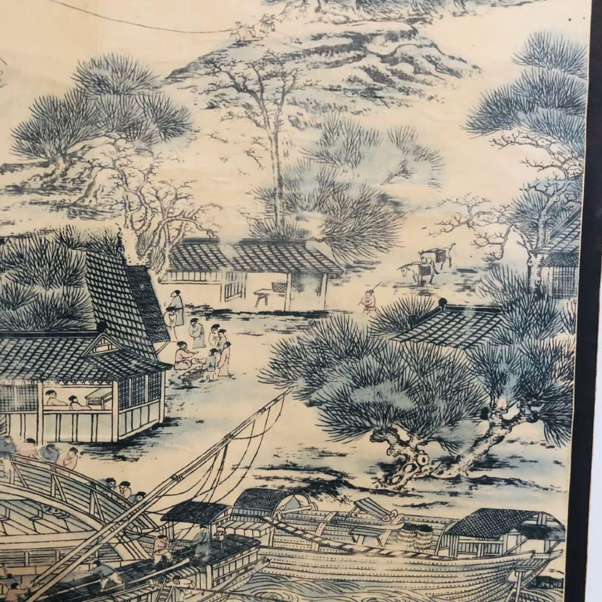 听雨轩（19）仿古装饰画专场 清明山河图（仿古装饰画）