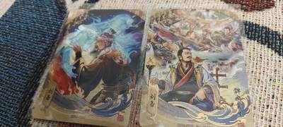 秋原瞳的小店第二十八期（持续收拍，深夜入冬的稀雨，总是静寂的……） - 卡游三国流芳传韵刘备一组原膜，右边这张场景图很好看