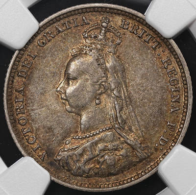 修遠堂世界钱币第九十二期 - NGC AU50 1887年英国1先令银币