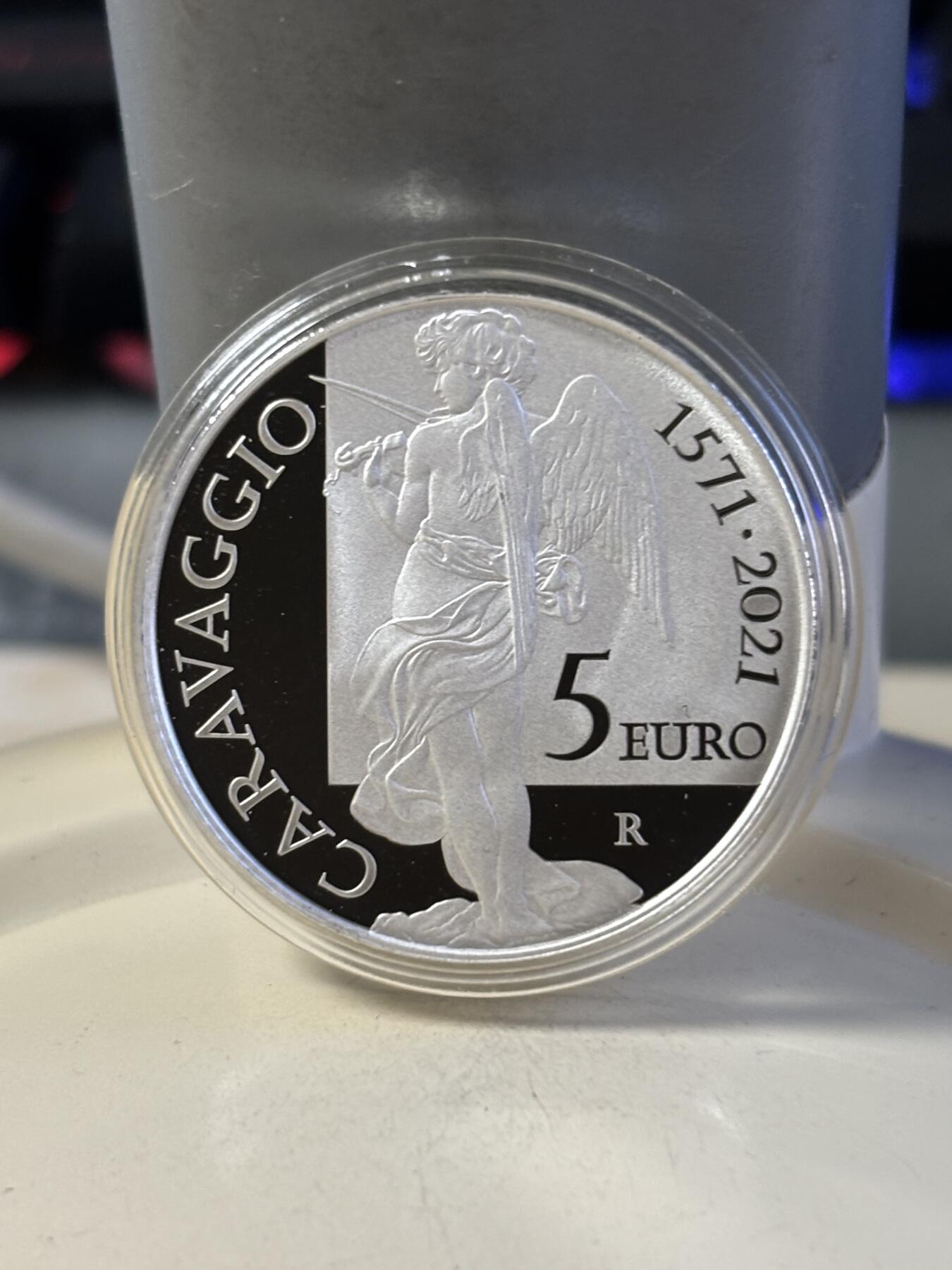 第181期拍卖 意大利2021年画家卡拉瓦乔诞辰450周年纪念银币，925银，18克