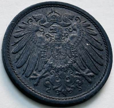 文馨钱币收藏第 279 场，银币，纪念铜章场 长期接收代拍品 - 少见极美品 1920 年德意志帝国 第五版 10 芬尼锌币（一战时期）