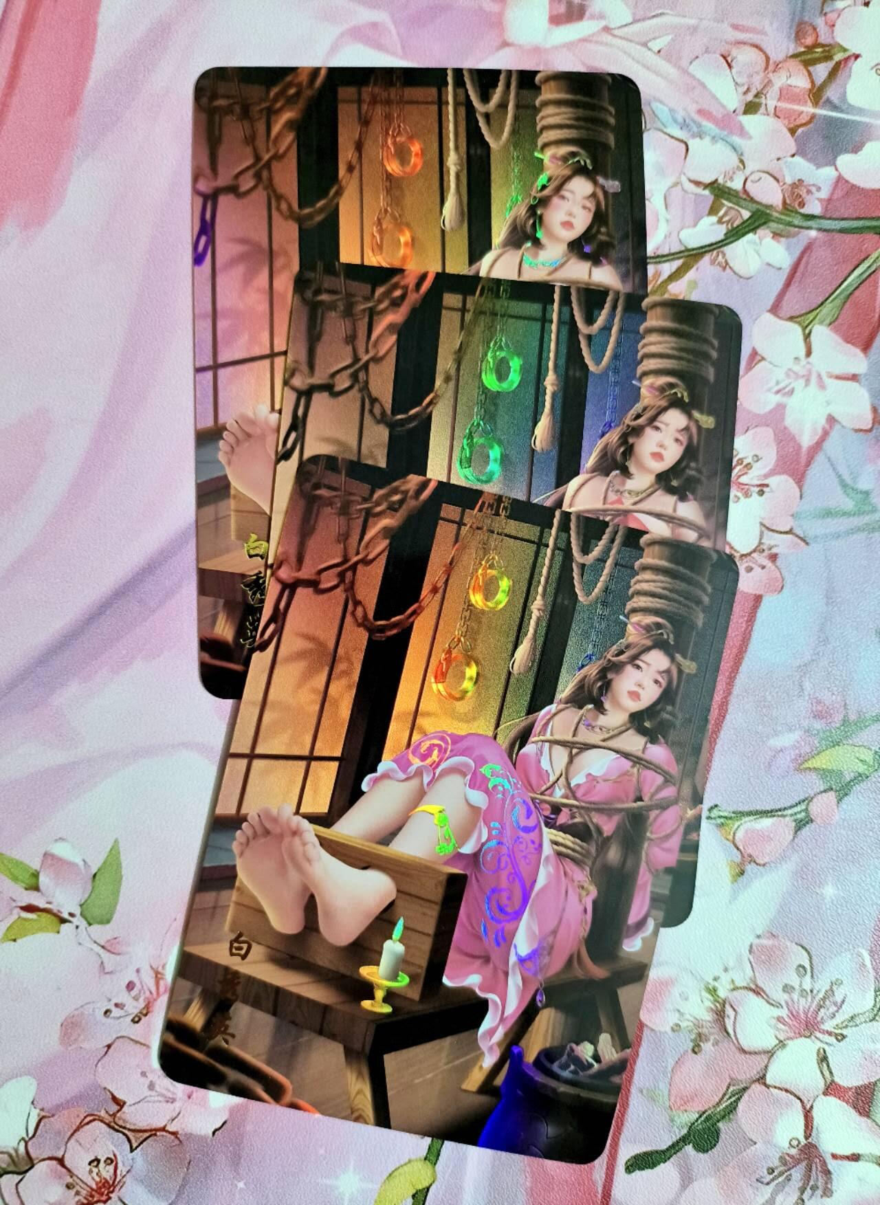 龙虎卡牌第六二场 百里霸场 （无佣金，周六结拍，欢迎送拍） 彩闪3张 青鸾殿 水浒外传 白秀英 3渐变一套