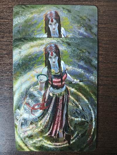 花开卡拍第46期（11月9号周日截拍，品控勿拍!!!拍品不寄存，运费5元，自制卡难免瑕疵，可能存在轻微撞角爆边等出厂瑕疵，品控介意勿拍！） - 燎原卡牌 刷子 妖姬传 走无常 2张 幻彩粗闪