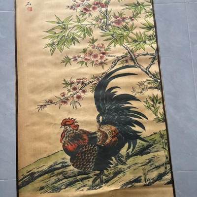 听雨轩（19）仿古装饰画专场 - 齐白石 富贵大吉 （仿古装饰画）