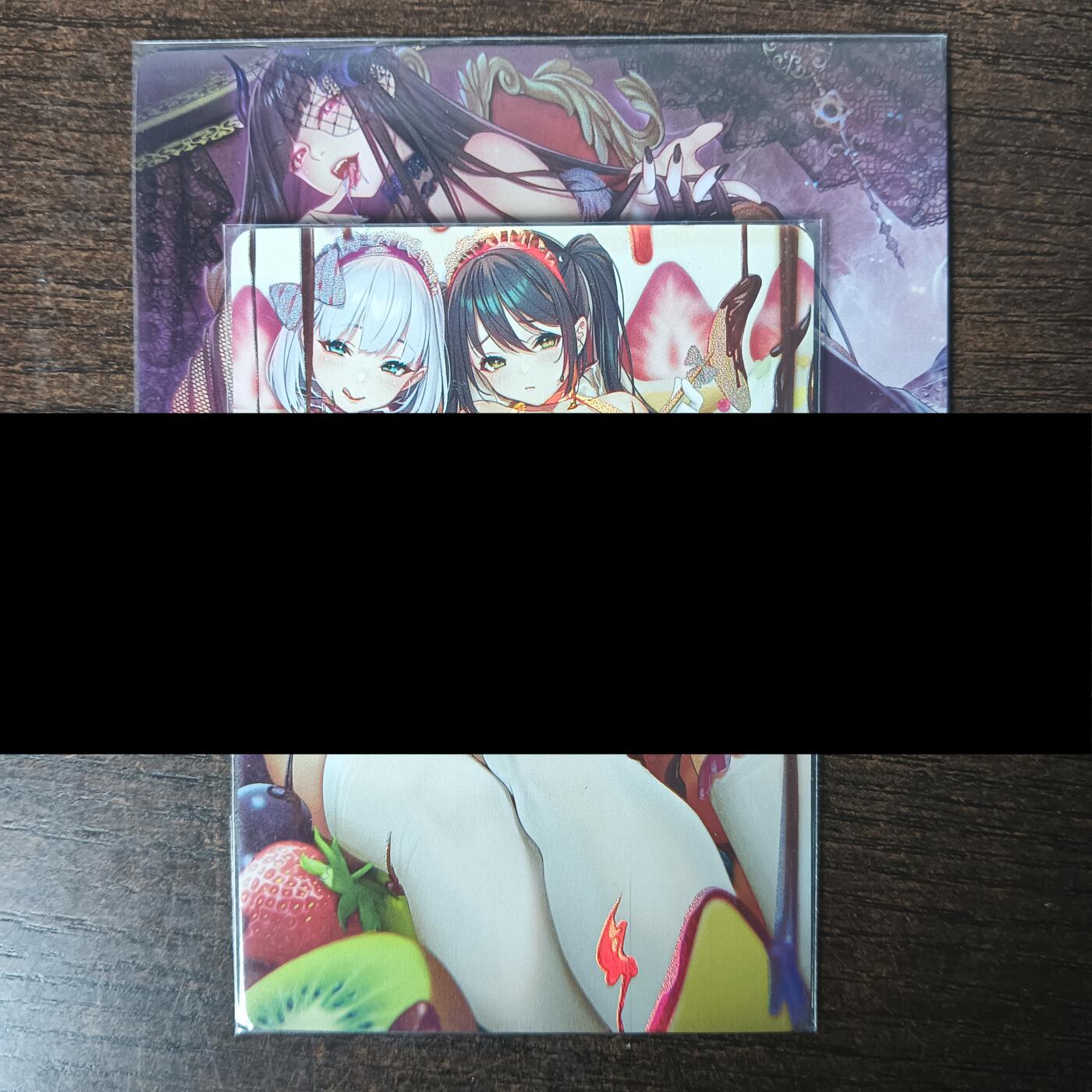 花开卡拍第46期（11月9号周日截拍，品控勿拍!!!拍品不寄存，运费5元，自制卡难免瑕疵，可能存在轻微撞角爆边等出厂瑕疵，品控介意勿拍！） 内衣美少女 清凉 2张 彩闪