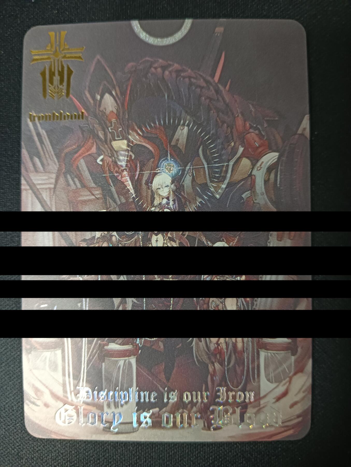 花开卡拍第46期（11月9号周日截拍，品控勿拍!!!拍品不寄存，运费5元，自制卡难免瑕疵，可能存在轻微撞角爆边等出厂瑕疵，品控介意勿拍！） 茉莉卡牌 碧蓝航线 艺术卡 铁血誓约 1张 彩闪