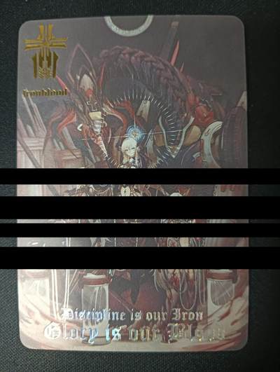 花开卡拍第46期（11月9号周日截拍，品控勿拍!!!拍品不寄存，运费5元，自制卡难免瑕疵，可能存在轻微撞角爆边等出厂瑕疵，品控介意勿拍！） - 茉莉卡牌 碧蓝航线 艺术卡 铁血誓约 1张 彩闪