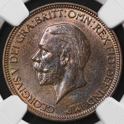 修遠堂世界钱币第九十二期 - NGC MS63RB 1934年英国1/2便士