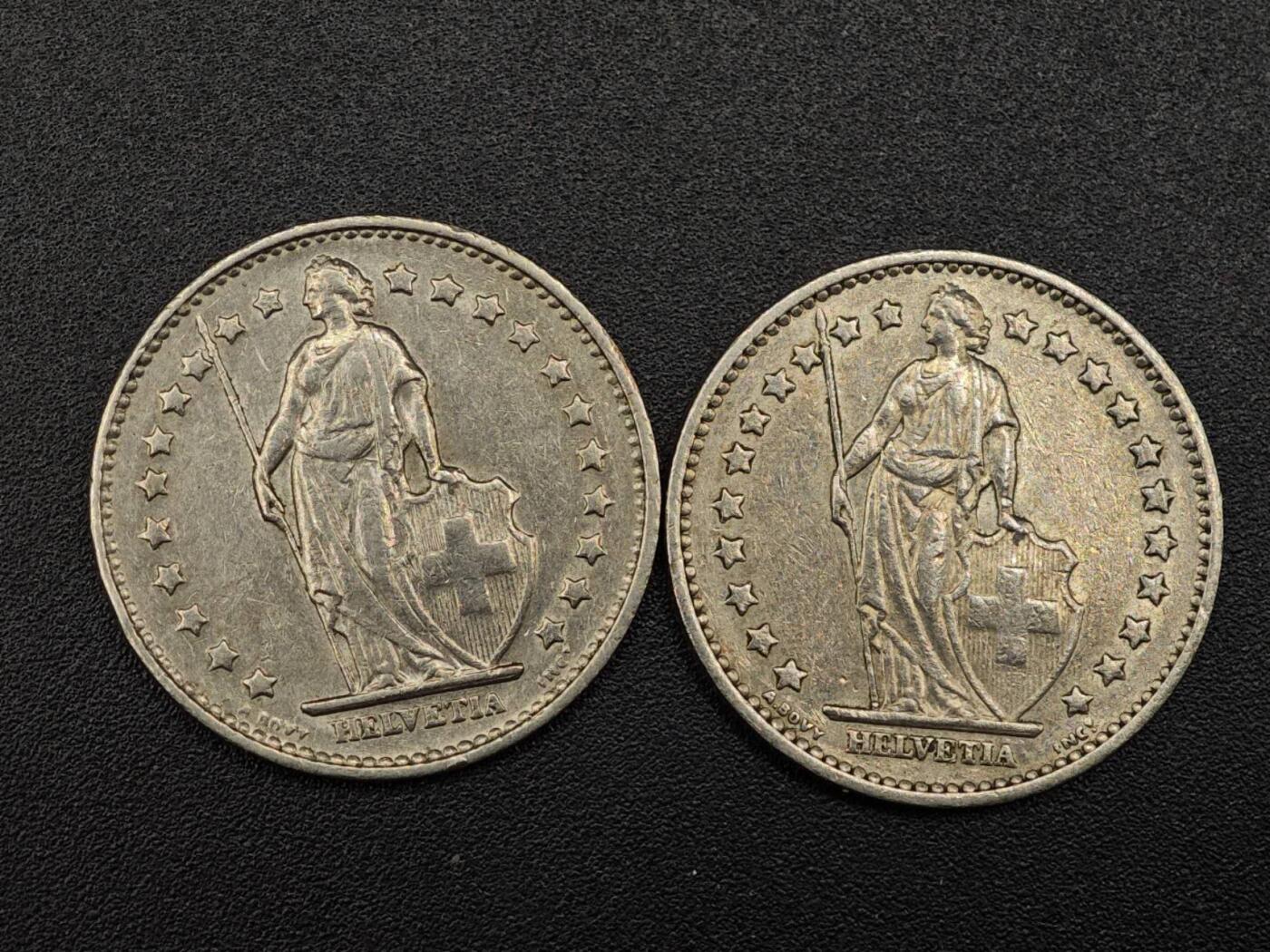 【淘币小摊】实时拍第七百九十一拍   散币纸币套币场   满百包邮可预留二周 每周一统一发货   瑞士1法郎镍币2枚