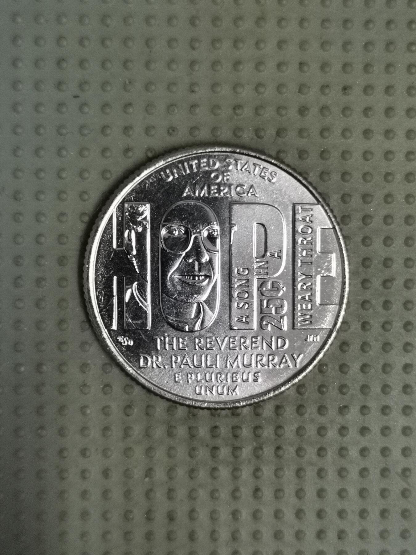 2025年第111场各国散币拍卖（总第111场） 美国2024年杰出女性第11枚保利·默里25美分纪念币