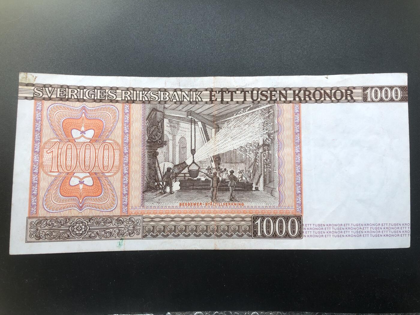 67 EPQ 1979年 新加坡鸟版20元，各版本稀有瑞典1000克朗，持续更新ing 瑞典 1986年 1000瑞典克朗 XF流通品