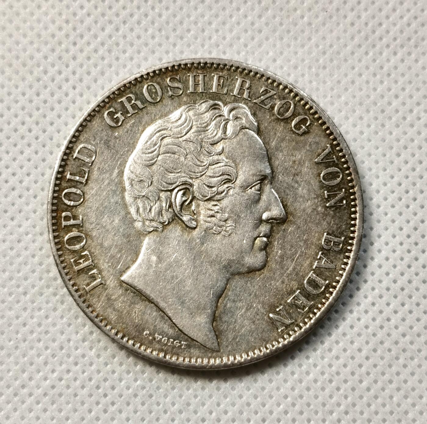 甄臻铺-世界币章拍卖（第38期）立冬小精品场，送拍享返佣金等优惠多多 1838年德国巴登 2泰勒 弗里德里希纪念碑37.12g / 41mm 仅发行4323枚，国内罕见