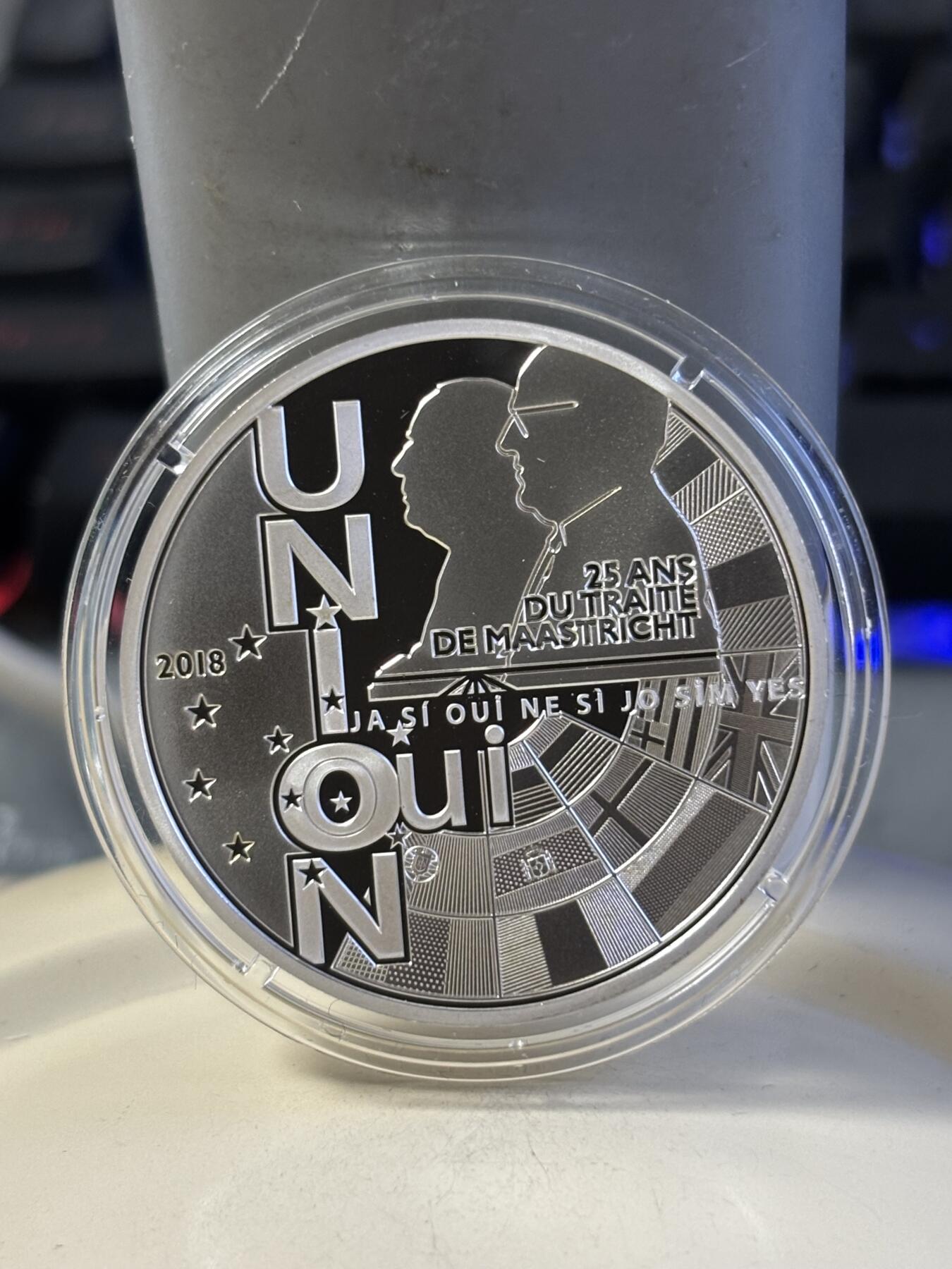 第181期拍卖 法国2018年法德条约纪念银币，22.2克