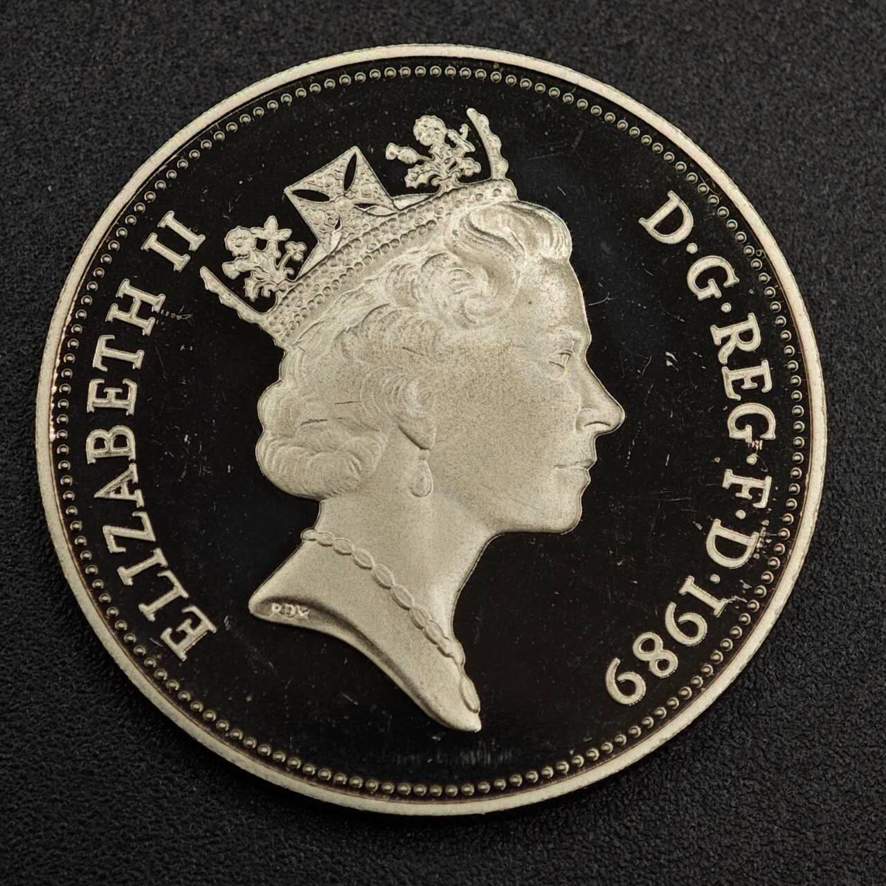 【淘币小摊】实时拍第七百九十一拍   散币纸币套币场   满百包邮可预留二周 每周一统一发货   英国1989年10便士精制镍币