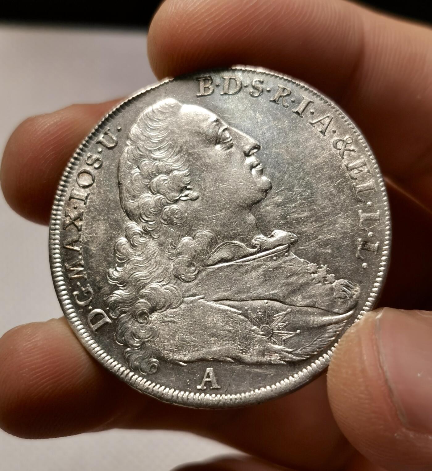 甄臻铺-世界币章拍卖（第38期）立冬小精品场，送拍享返佣金等优惠多多 巴伐利亚 1774A圣母抱婴泰勒银币，PL质感，高分品相