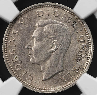 修遠堂世界钱币第九十二期 - NGC MS64 1939年英国6便士银币